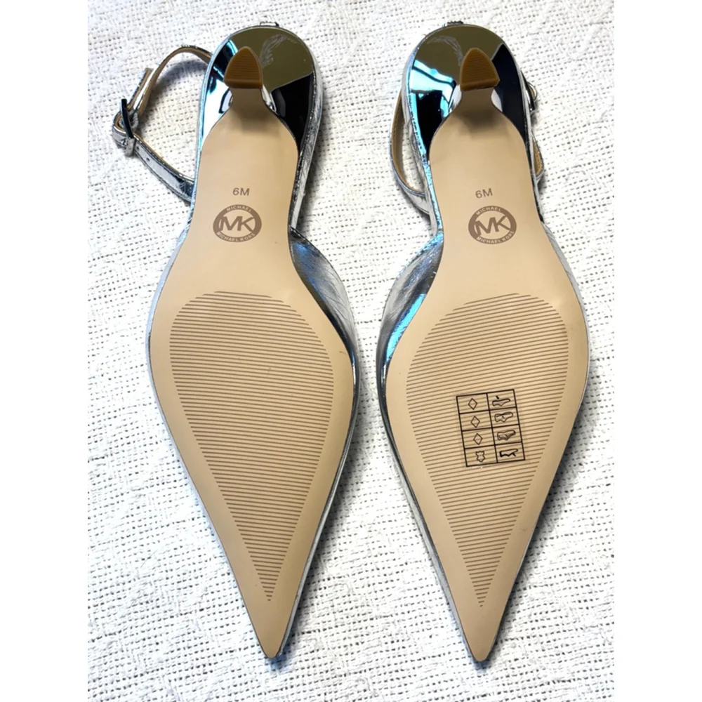 NIB Michael Michael Kors Metallic Silver 